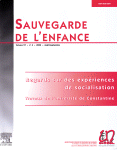 Go to journal home page - Sauvegarde de l'Enfance